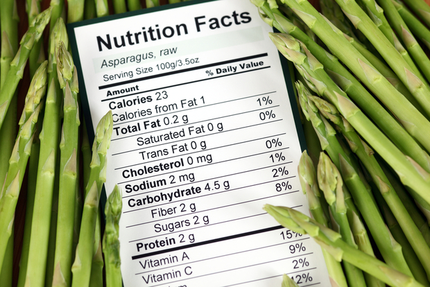 Asparagus food label