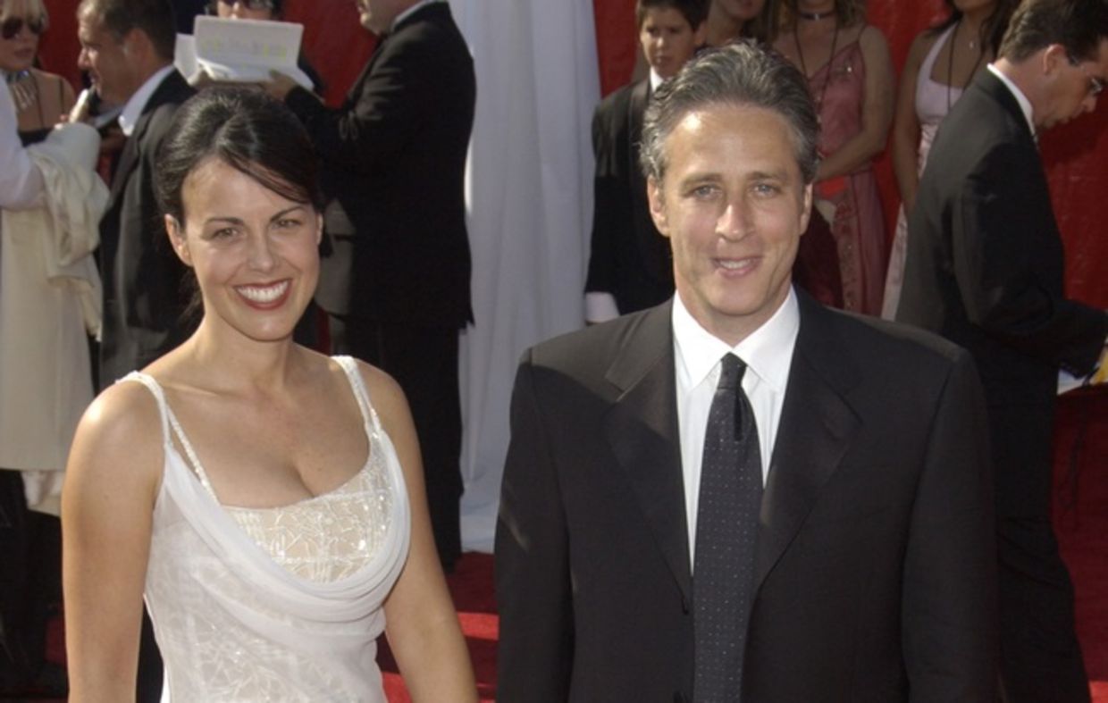 Jon and Tracey Stewart at the Emmys in 2013