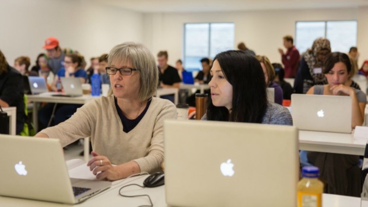 Ladies learning to code
