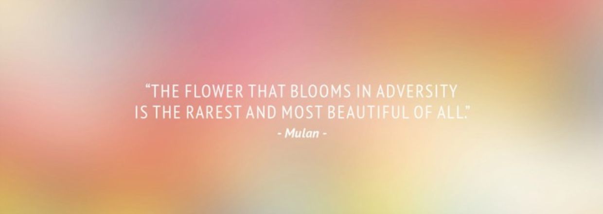 “The flower that blooms in adversity is the most rare and beautiful of all.” – The Emperor