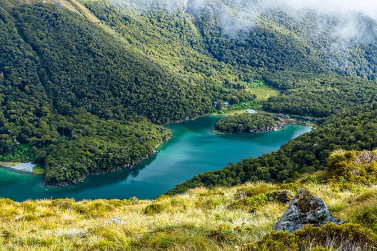 Lake McKenzie overlook, Routeburn track, South island of New Zealand