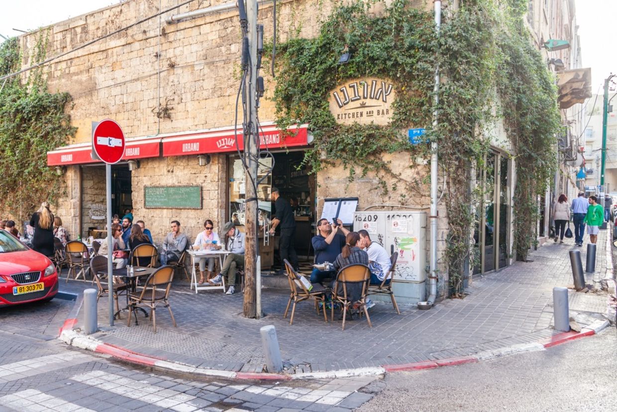 Street cafe in the Arab quarter of Jaffa, Tel Aviv