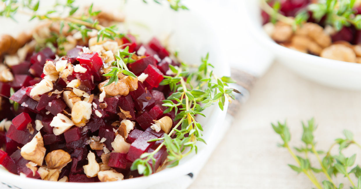 Both beets and walnuts made the list of the world's healthiest foods