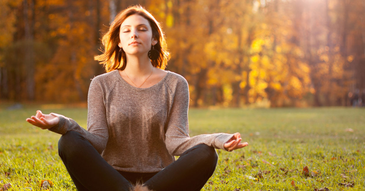 Young woman meditating