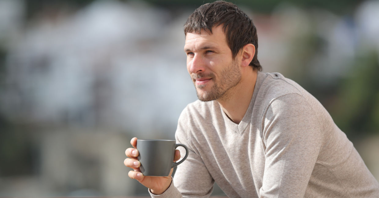 A man pondering life