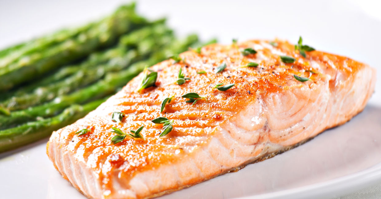 Salmon is a mood-boosting food