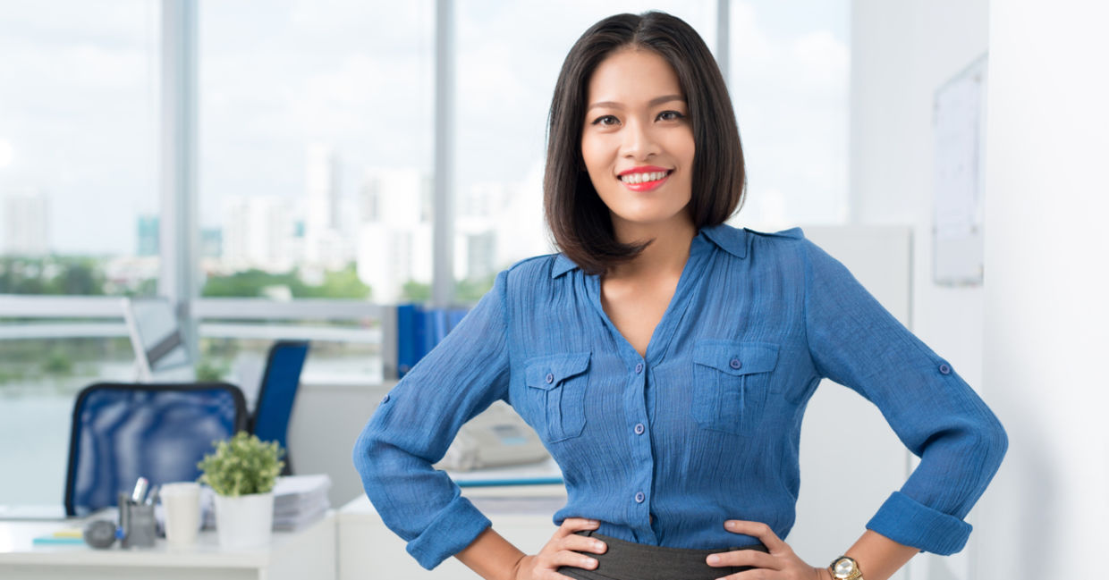 Woman with hands on hips