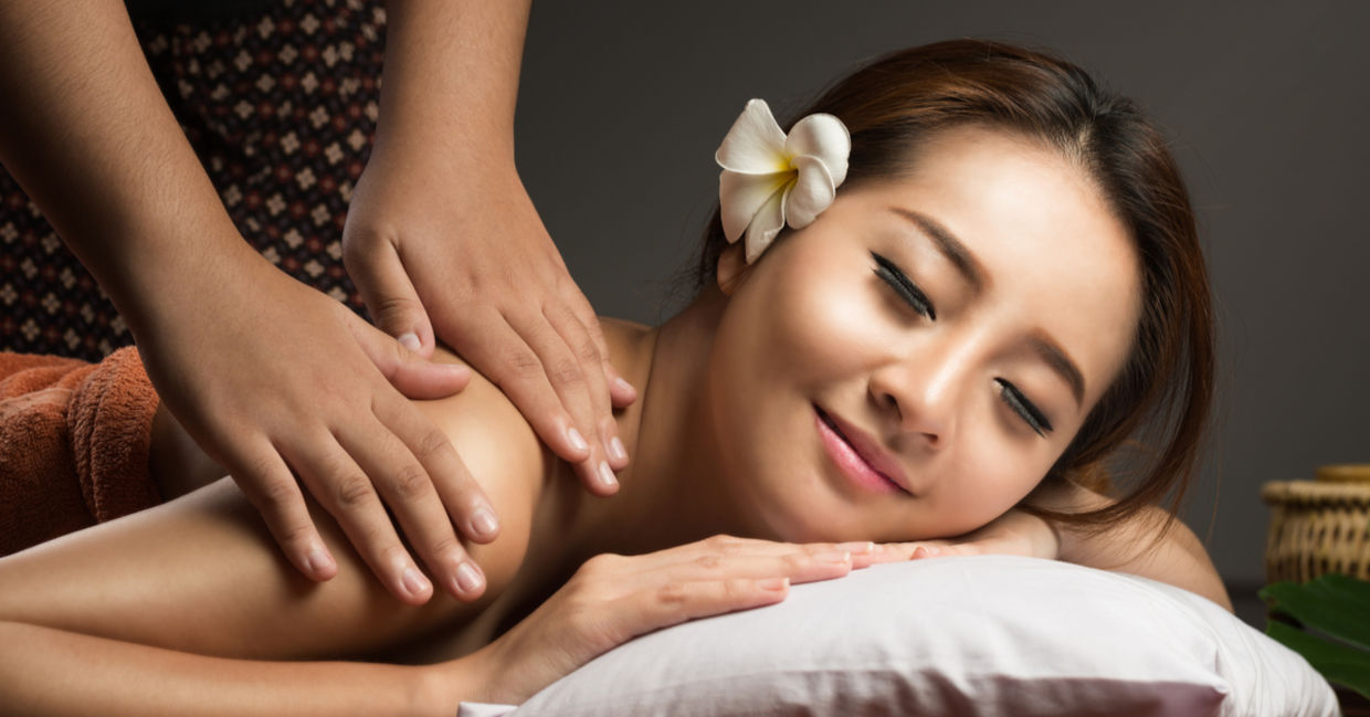 Woman getting a massage, a healthy habit from China.