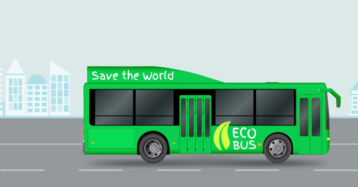 Eco-friendly bus.