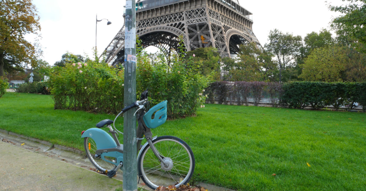 A e-bike in Paris, France.