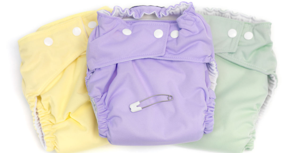 A set of modern cloth diapers