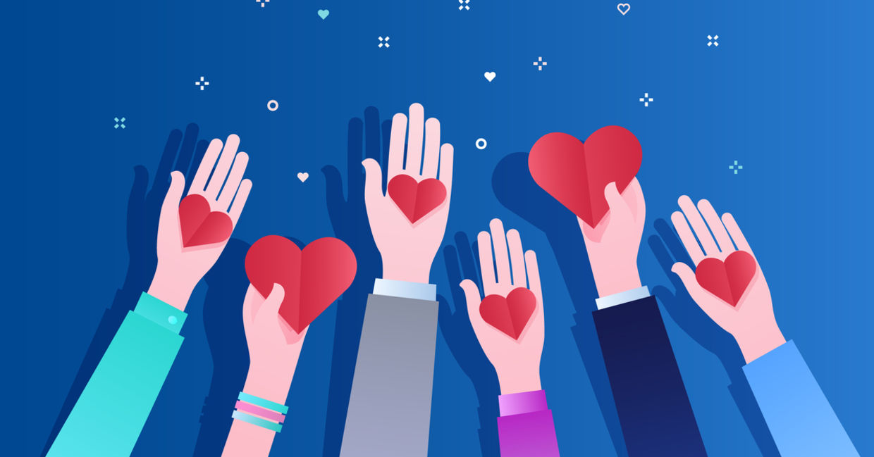Giving from the heart (Shutterstock)