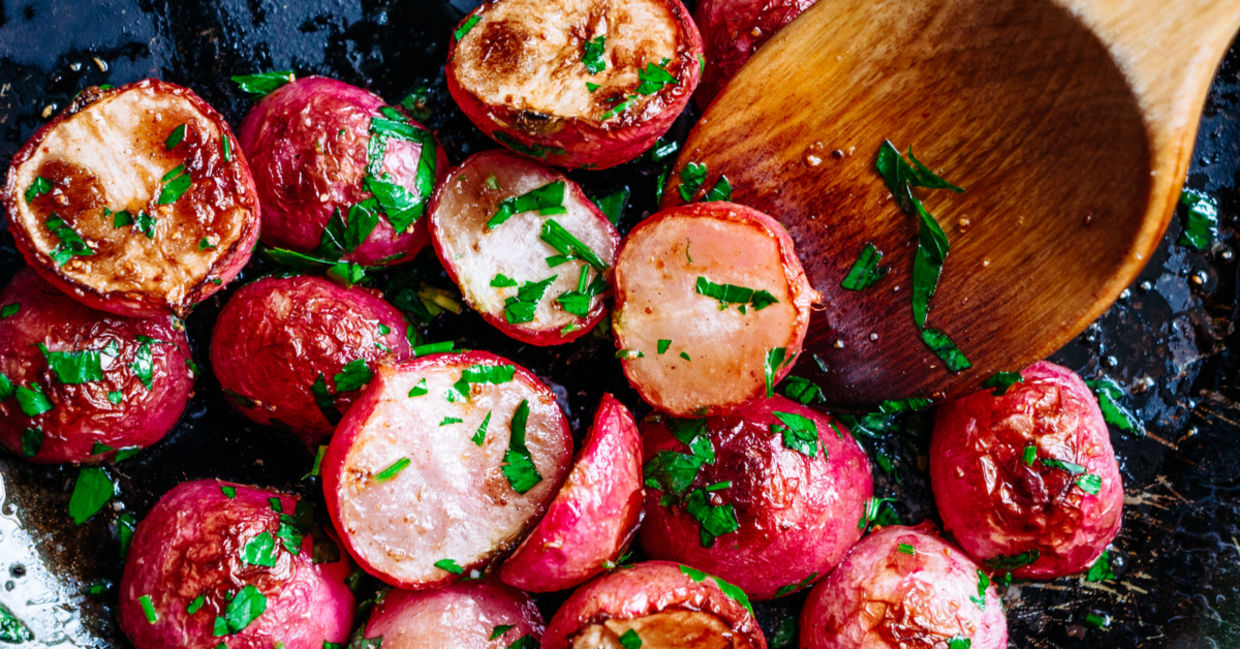 Roasted radishes are full of health benefits.