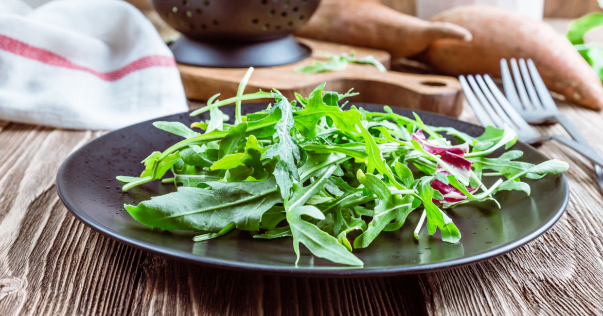 Organic rocket salad.