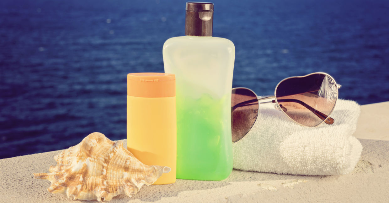 Take aloe vera gel to the beach.