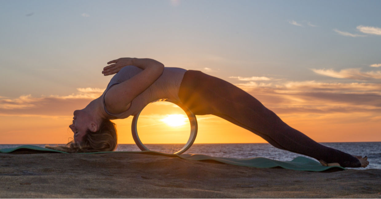 The wheel is an energizing yoga pose.
