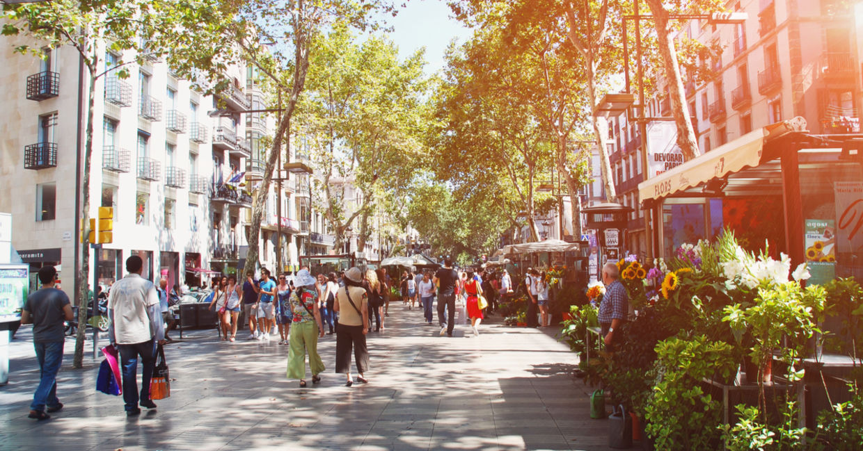 A summer day in Barcelona.