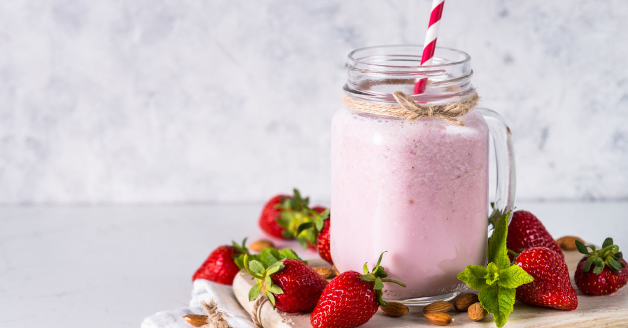 Strawberries are great in smoothies.