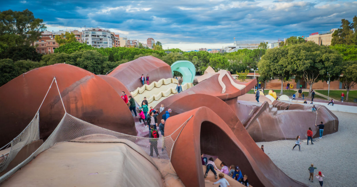The Gulliver Park, which is a large free playground for kids with the shape of the story of Gulliver.