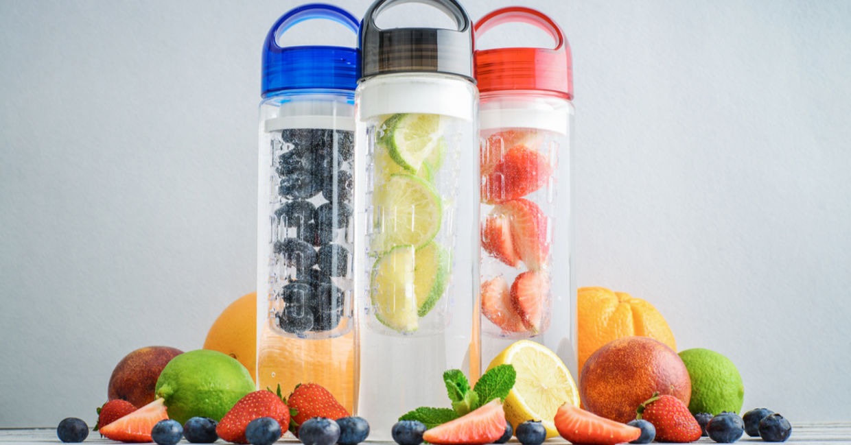 Drink fruit infused water to hydrate fast.