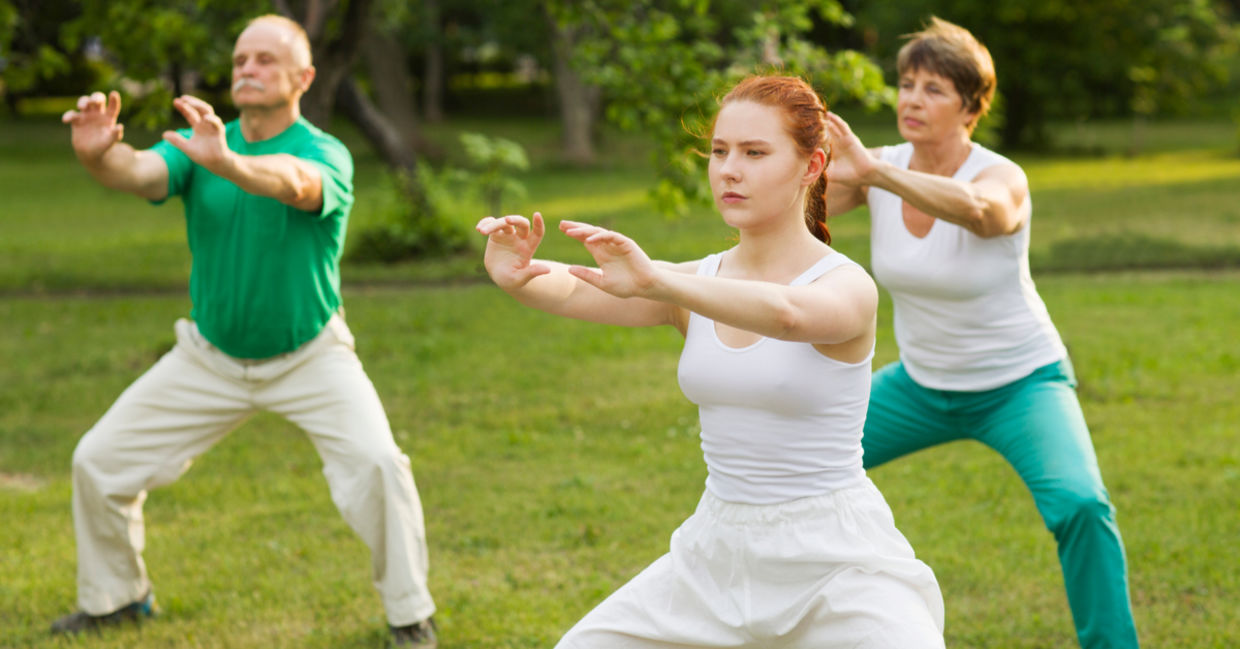Doing tai chi will relax your body and mind.