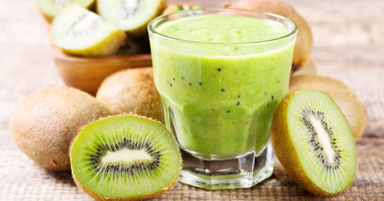 Kiwi smoothies are good for gut health.