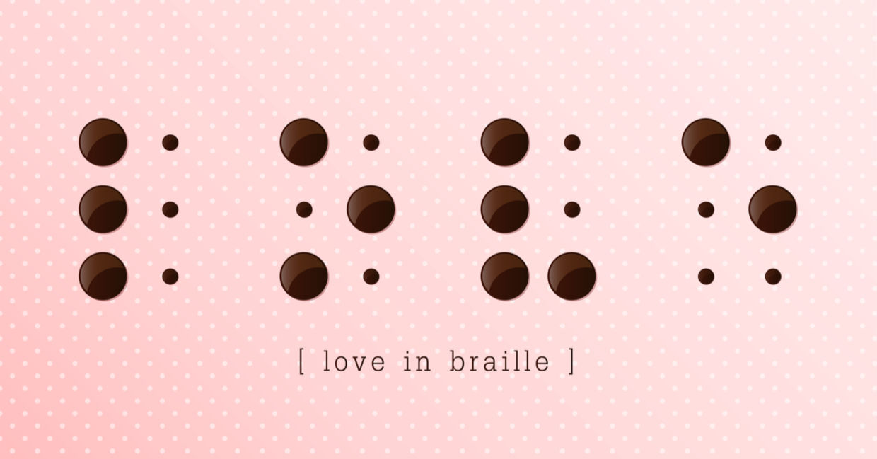 Chocolate braille