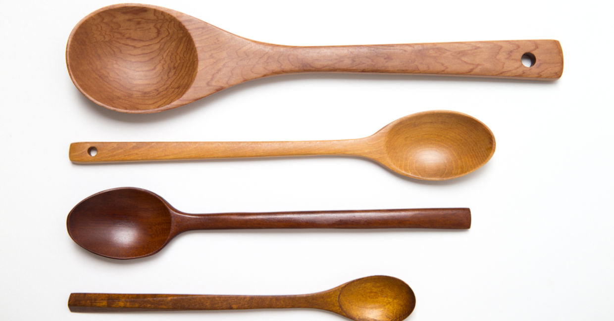 A selection of wooden spoons.