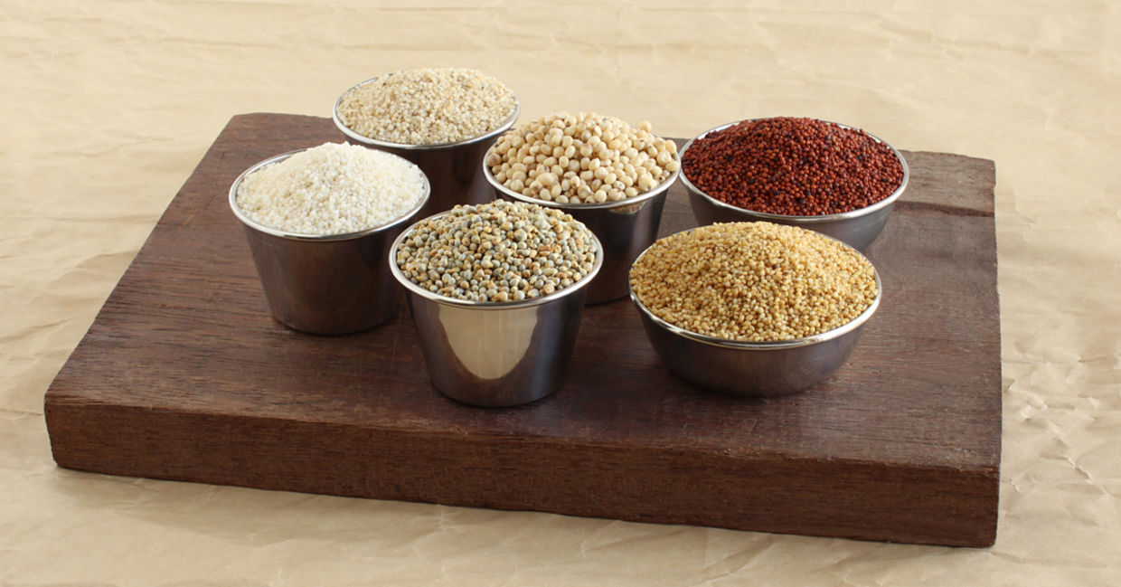 Different varieties of millet.