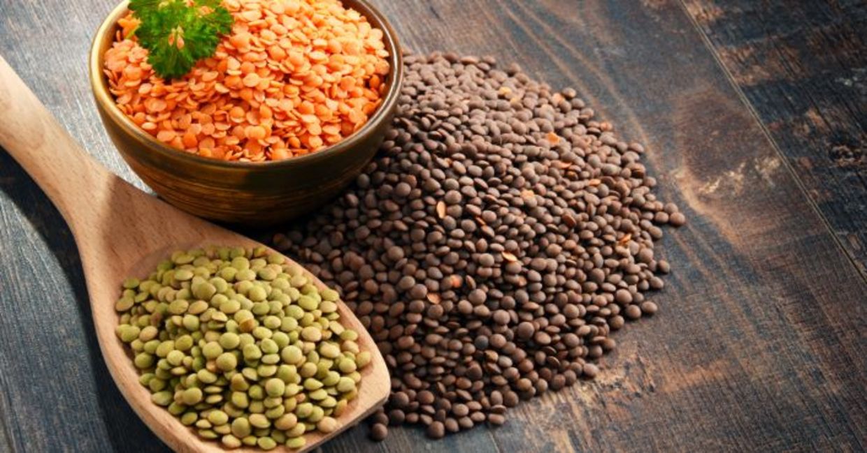 Lentils can be used to make healthy meals.