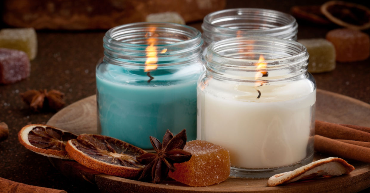 Blue and white candles induce calmness, spirituality, and inspiration.
