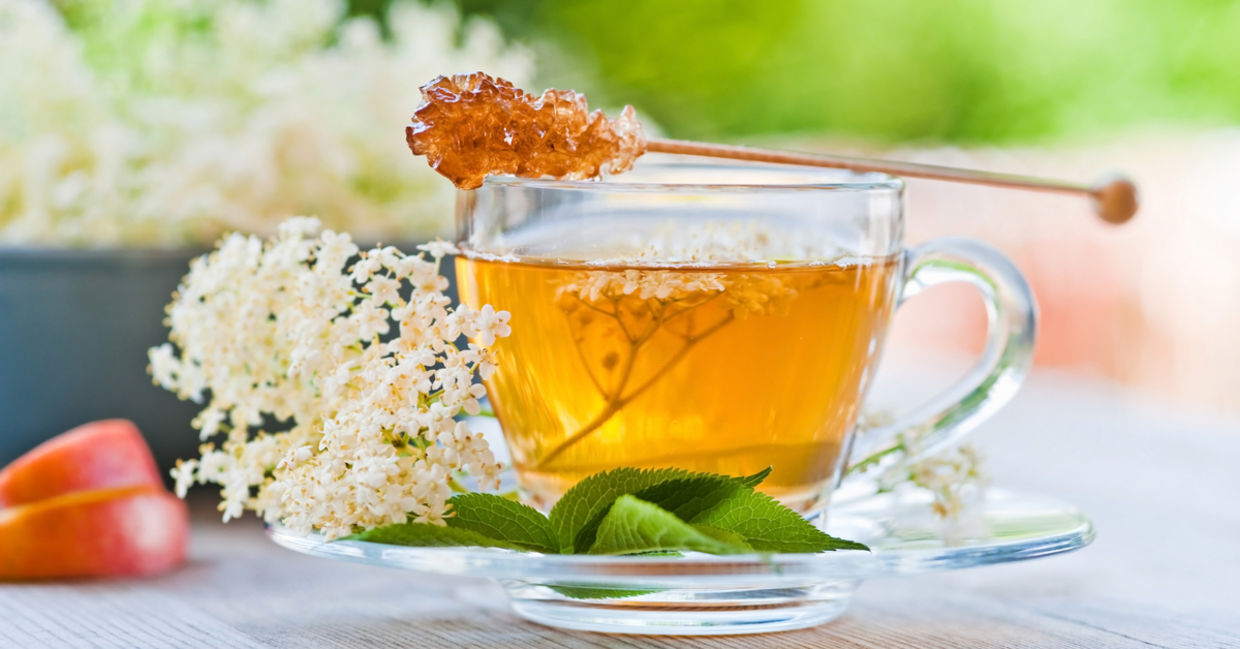 Chamomile flowers and honey are a soothing and healing drink.