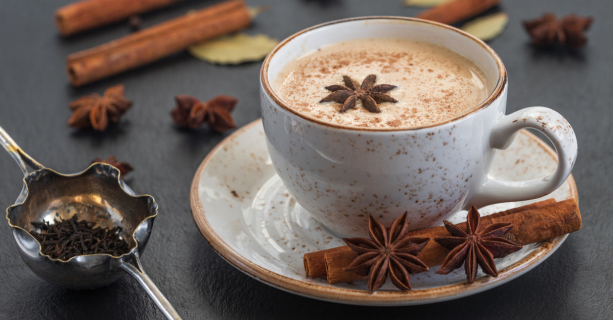 Chai tea is loaded with healthy spices.