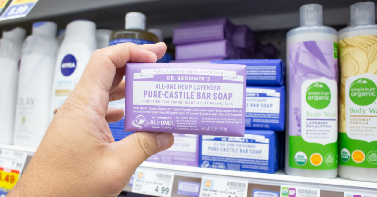 Dr. Bronner’s lotions and soaps are good for winter skin care.