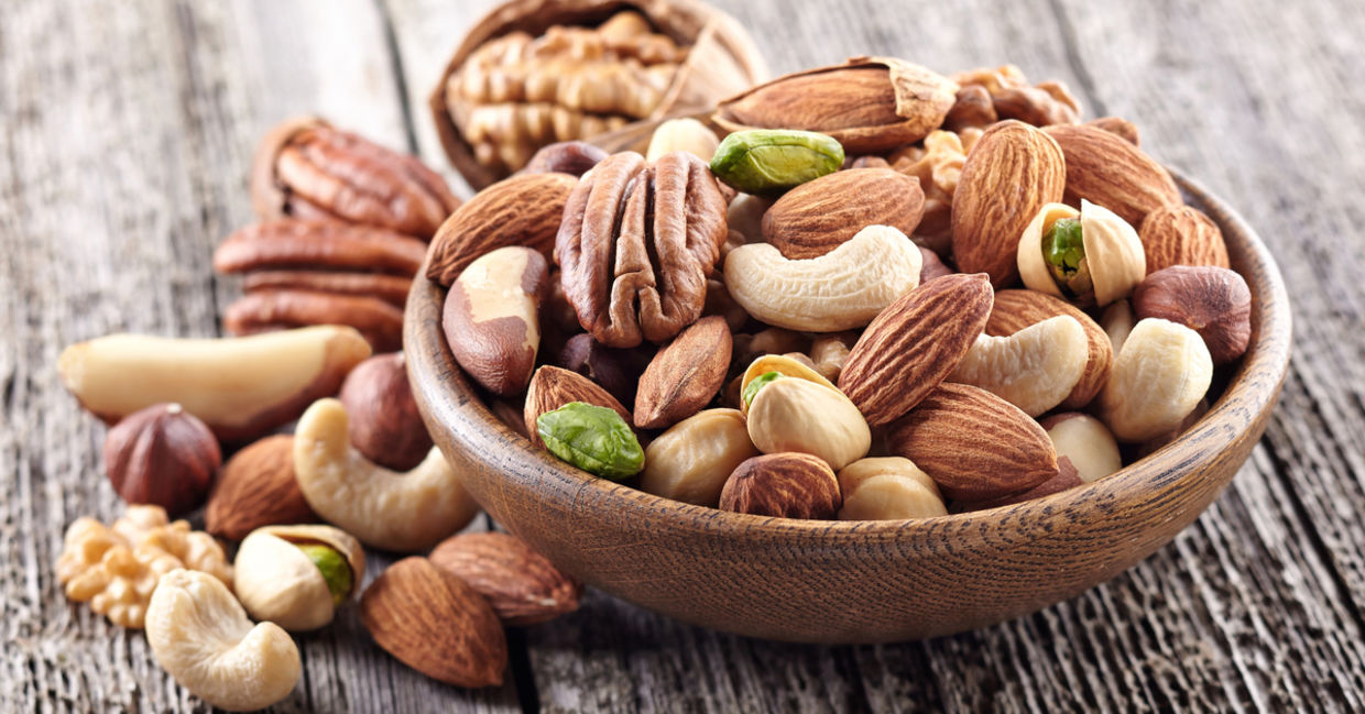 Enjoy snacking on healthy nuts.