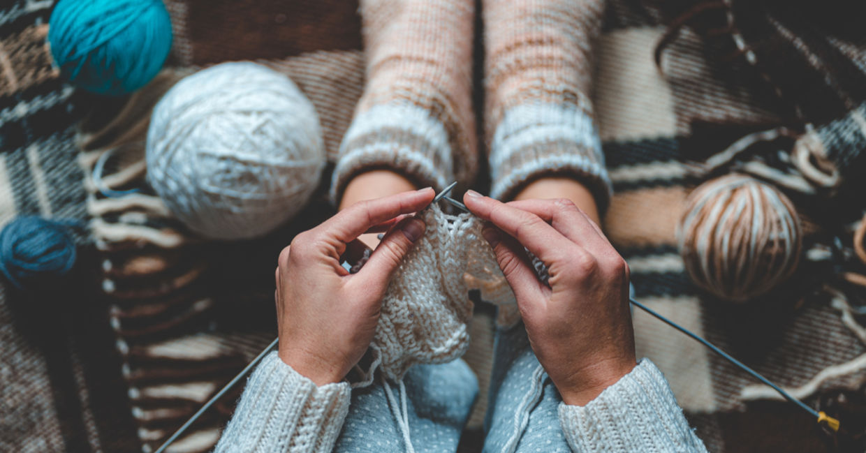 Knitting can calm you.
