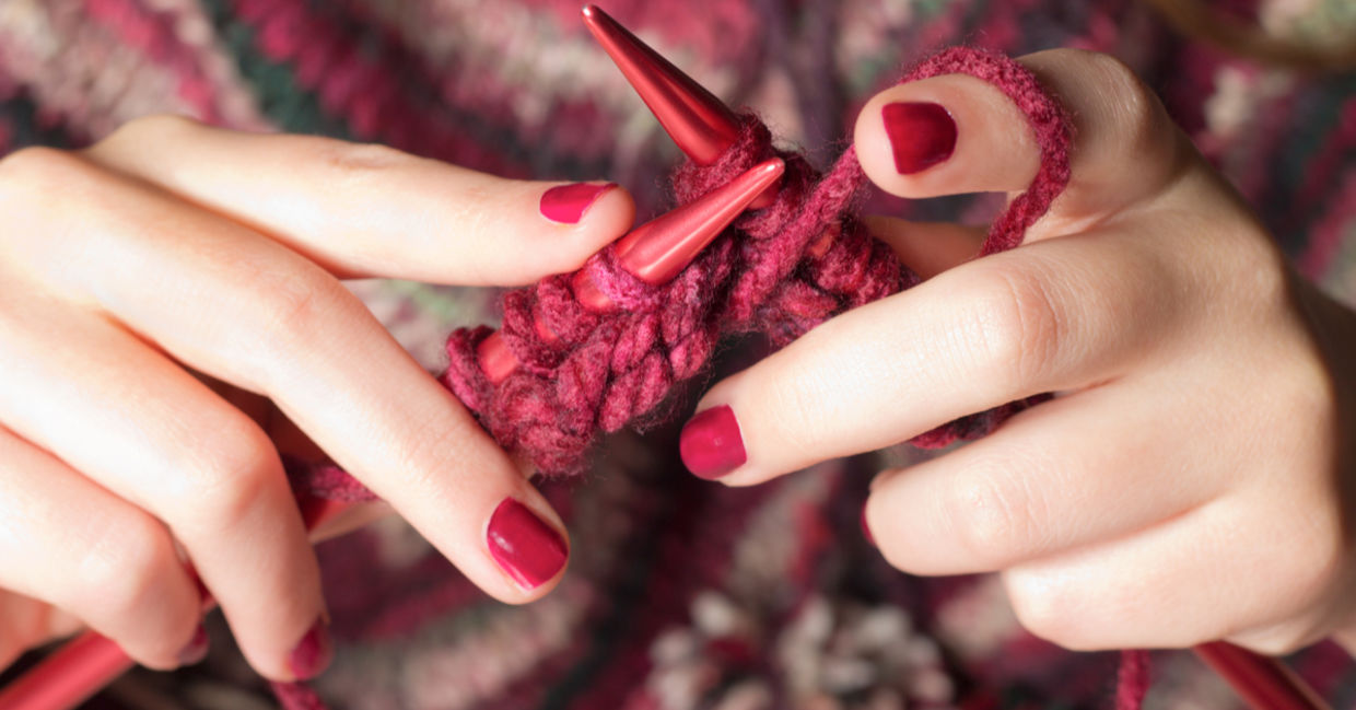Knitting can help exercise your joints.