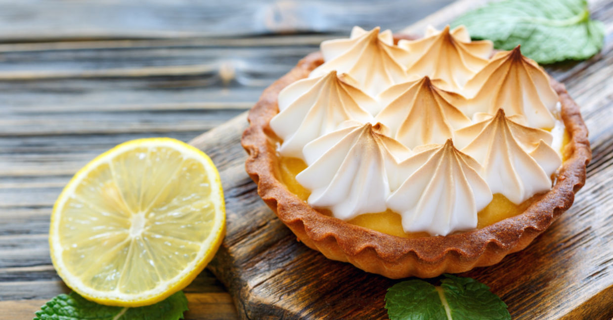 This tasty lemon meringue cake could now be made using egg white powder that is vegan.