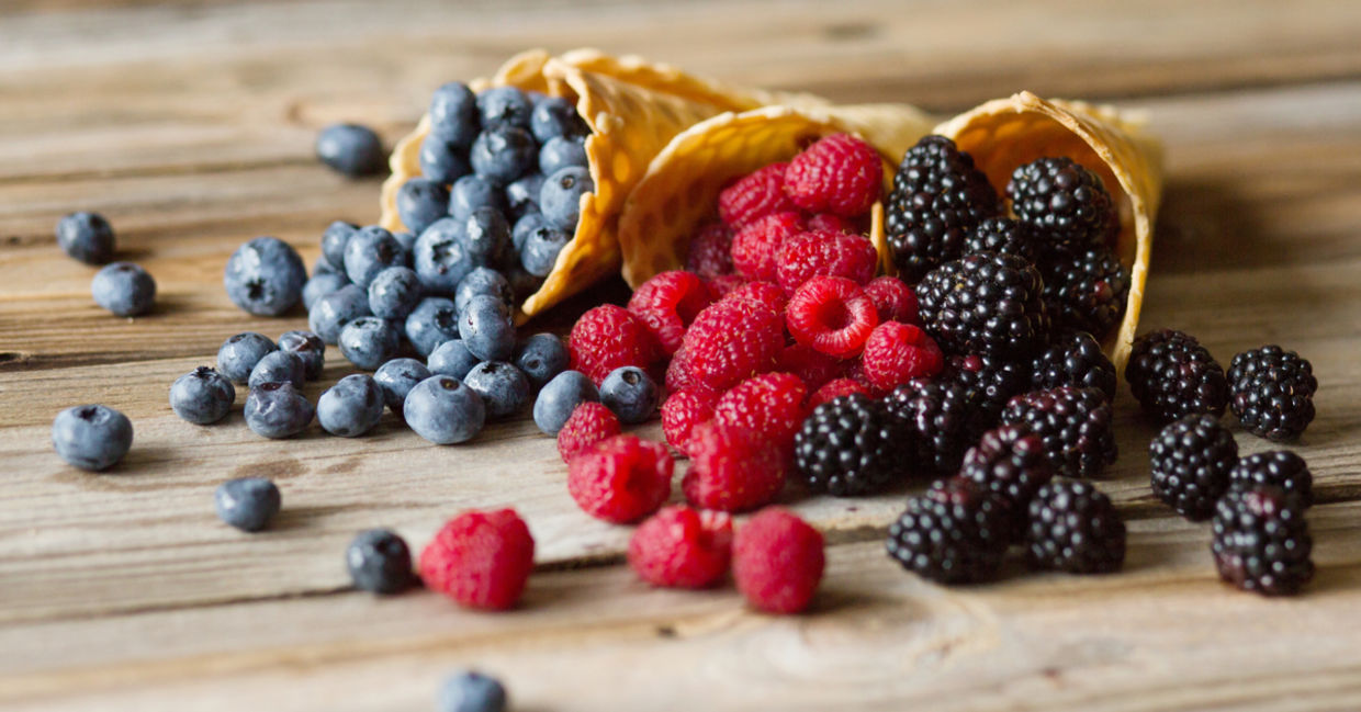 Berries aid in the production of collagen.