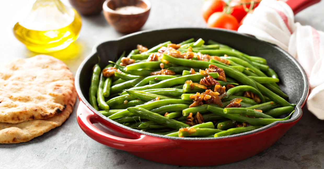 Healthy sauteed green beans.