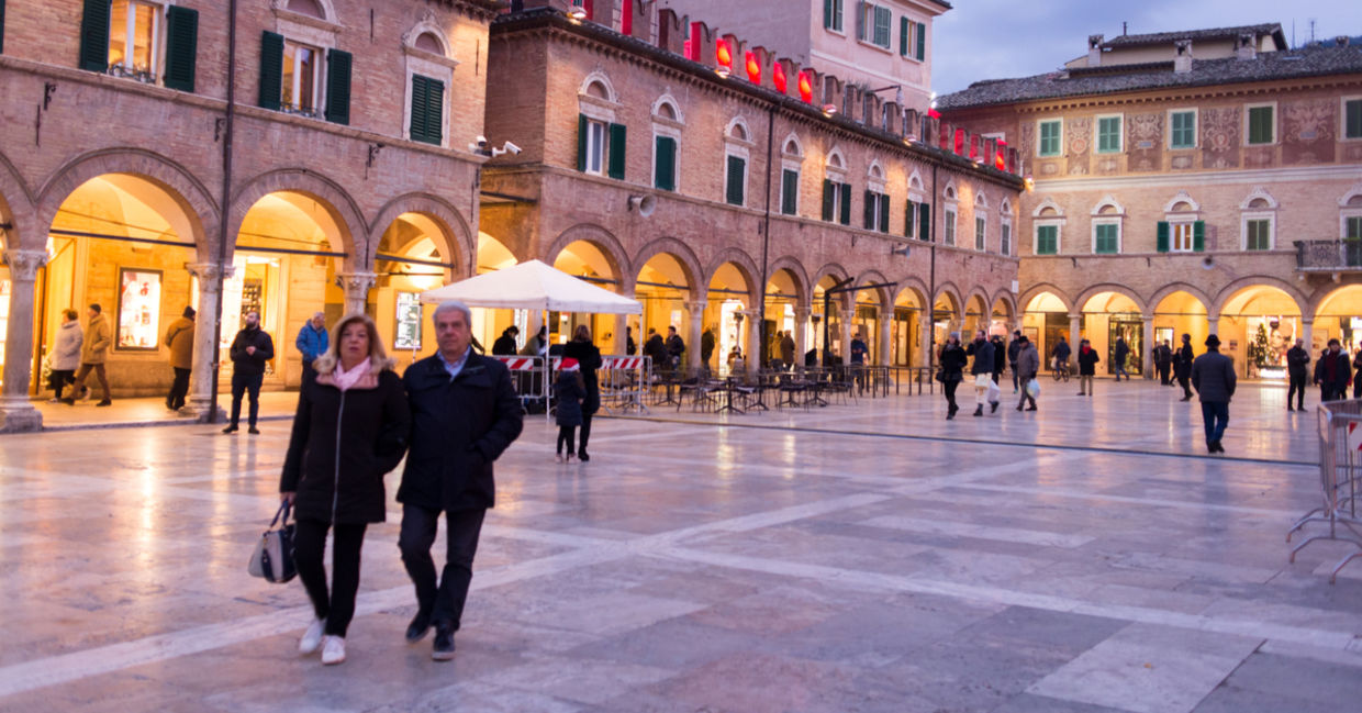 Going for an evening stroll in Marche, Italy.