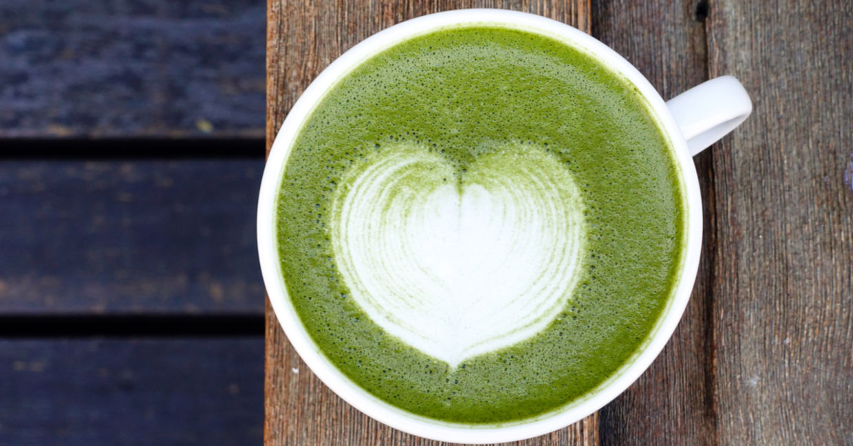 Have a healthy cup of matcha tea.