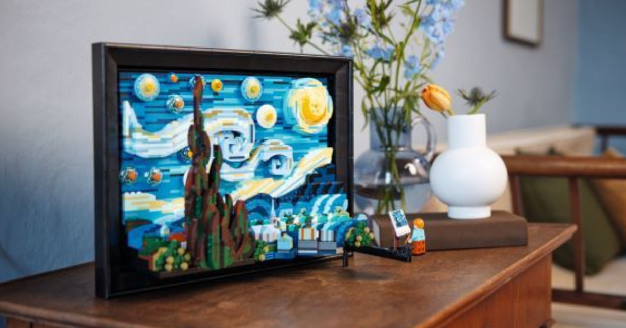 Recreating Vincent Van Gogh’s famous painting with LEGO bricks.