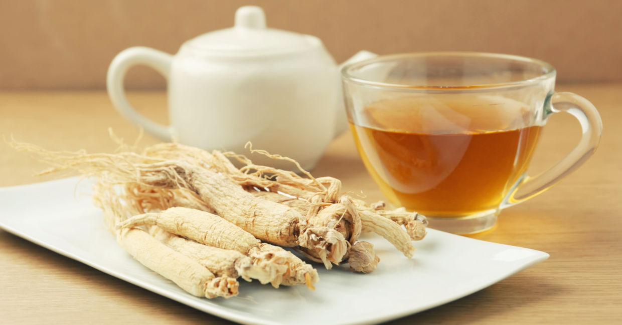Ginseng tea is a natural way to treat colds and viruses.