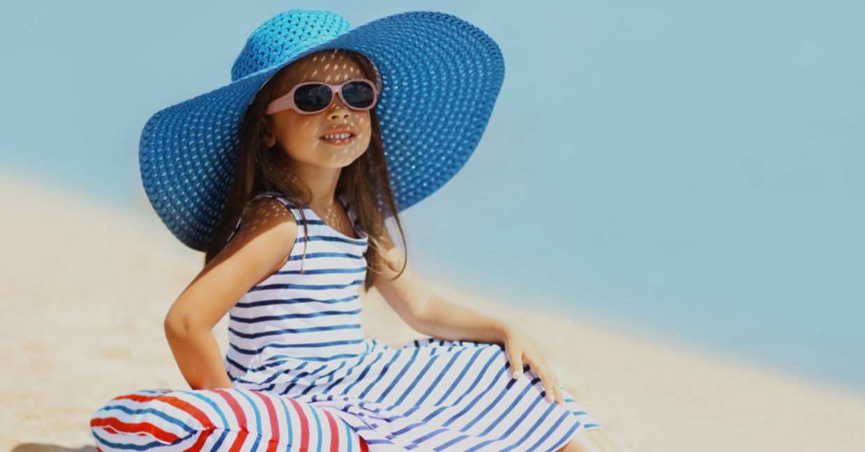 Wear a hat and sunglasses for sun protection.