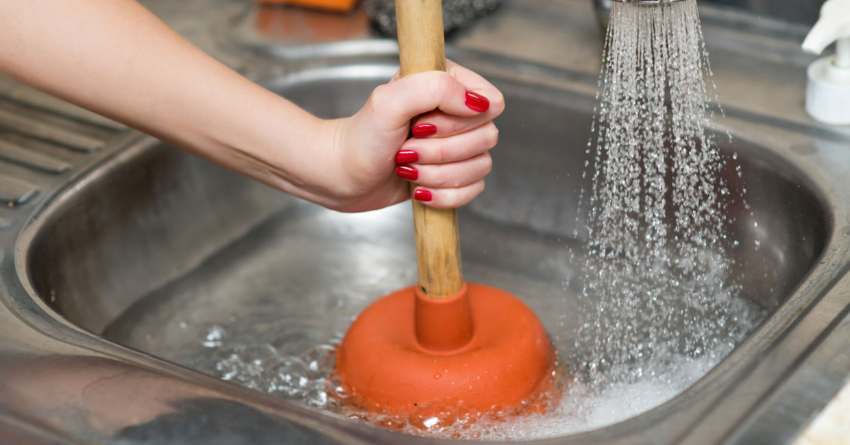 Use vinegar to clear a clogged drain.