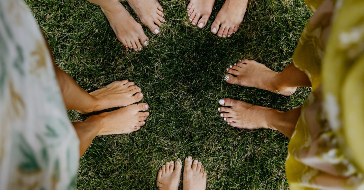Earthing, or standing barefoot on the ground, is healthy.