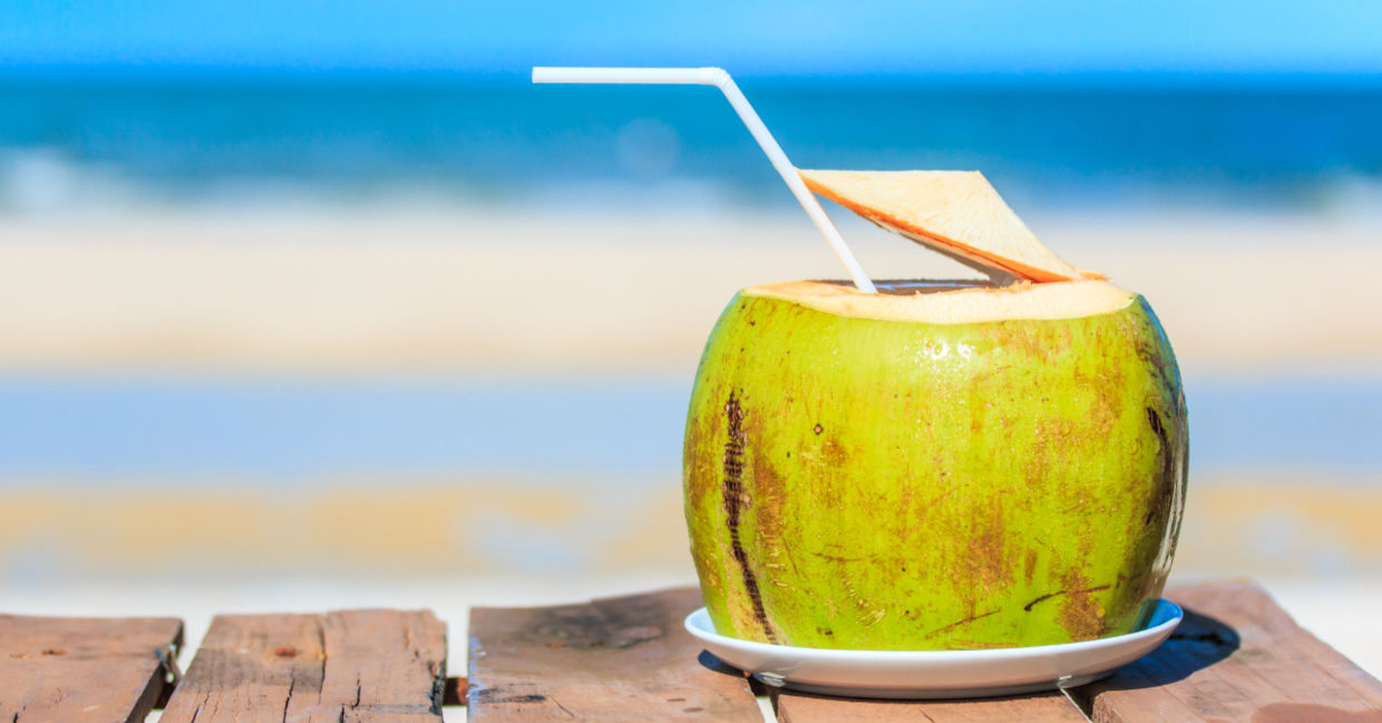 Coconut water drink straight from the source!