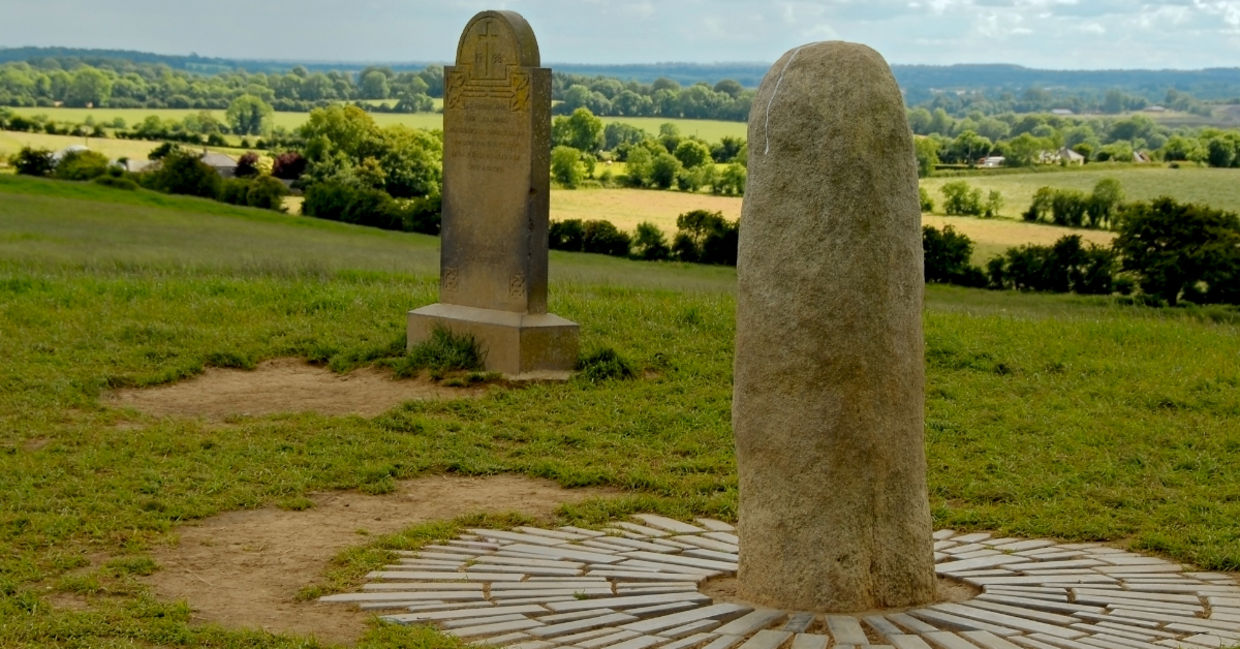 The mystical stone of destiny on the Hill of Tara,