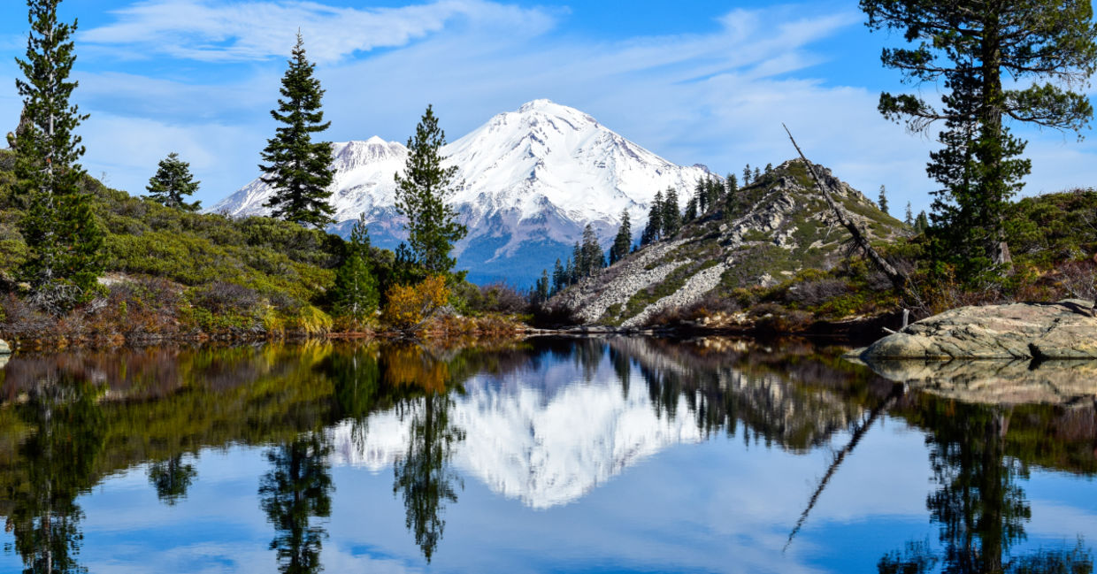 A view of the mountain from Heart Lake.